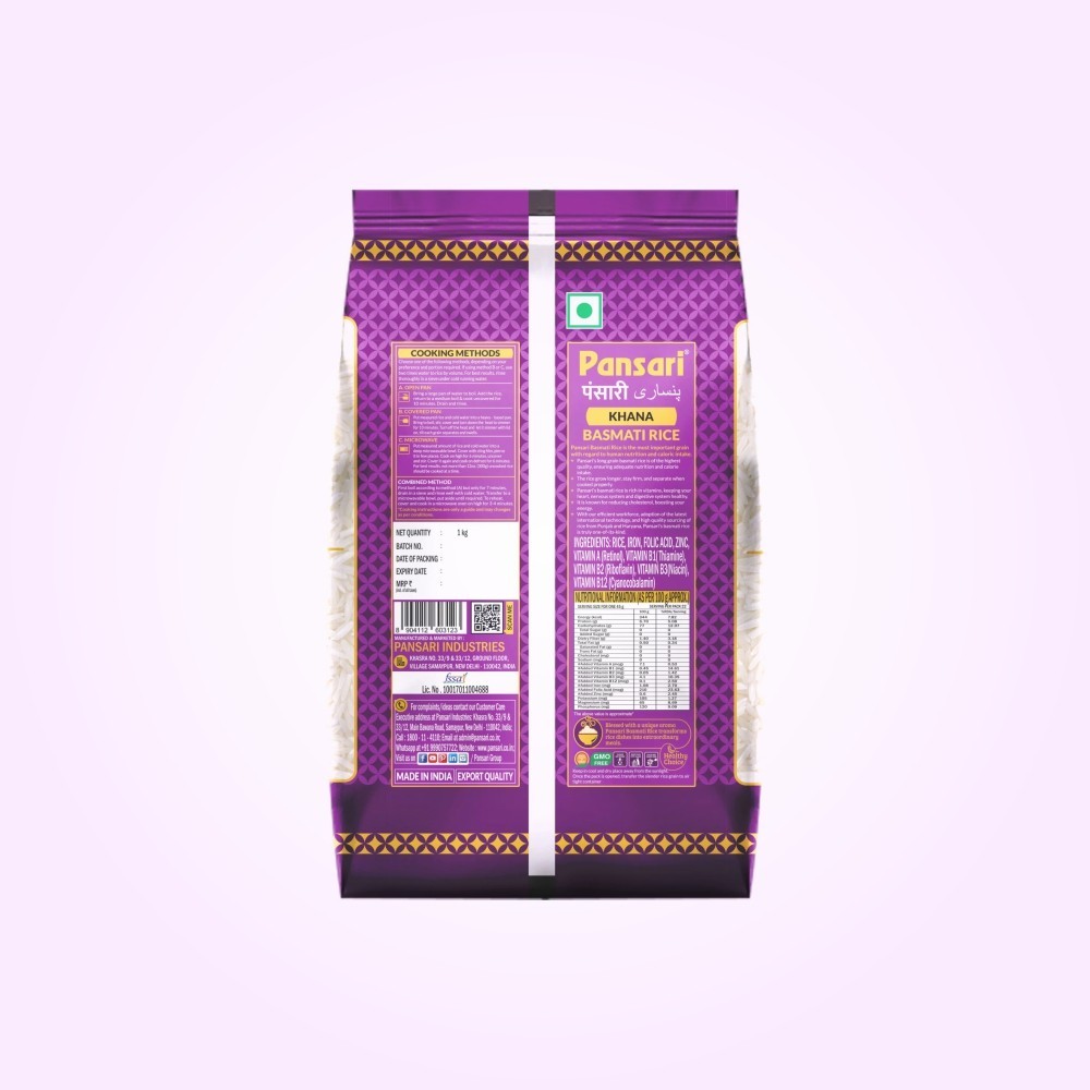 Pansari Khana Pulao Basmati Rice (Extra Long Grain)