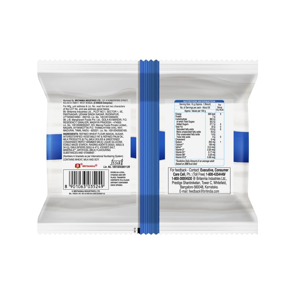 Britannia Milk Bikis Milky Sandwich Creme Biscuits