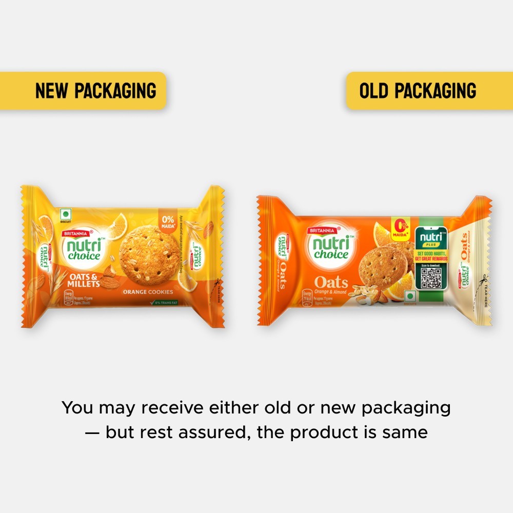 Britannia NutriChoice Oats Orange & Almond Biscuit