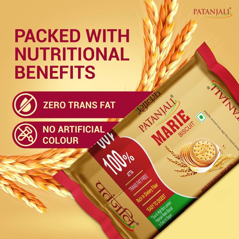 Patanjali Digestive Whole Wheat Marie Biscuits
