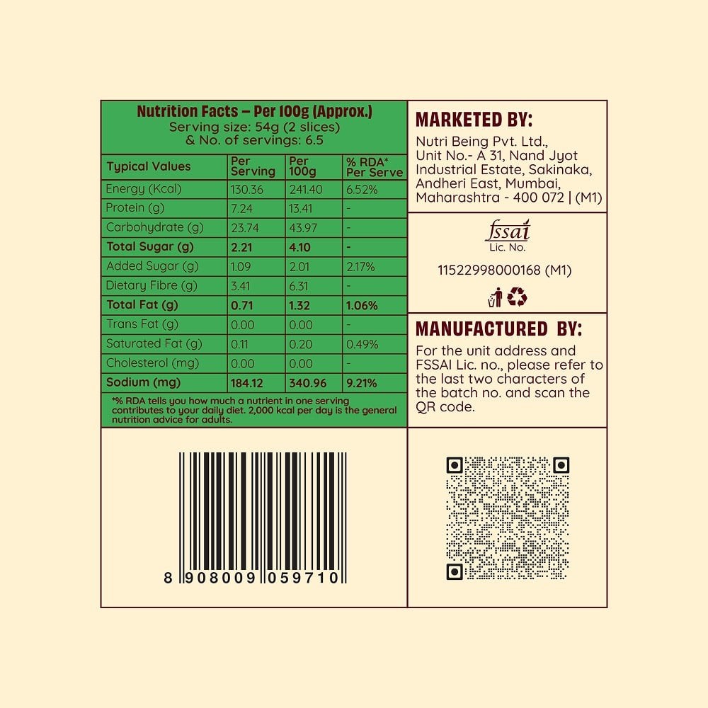 The Health Factory Zero Maida Atta Bread (Wheat Bread)
