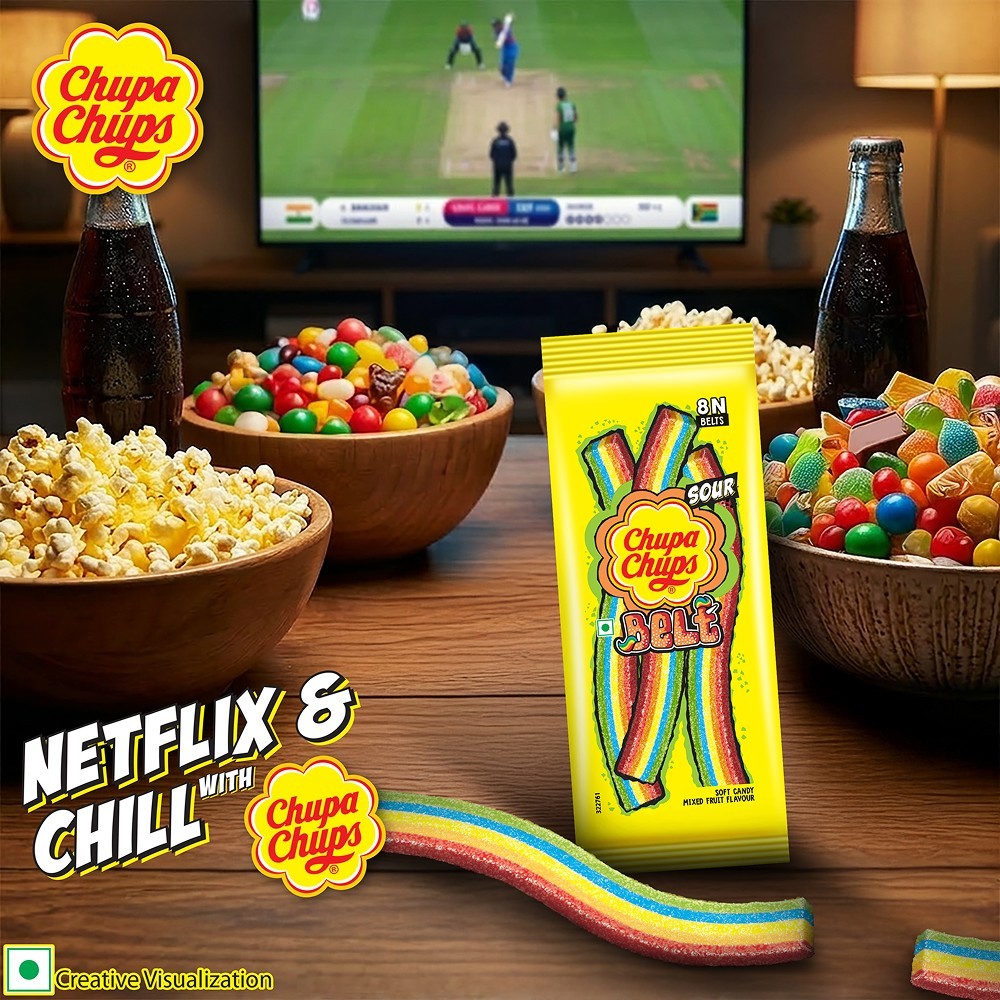 Chupa Chups Sour Belt Mixed Fruit Sour Candy