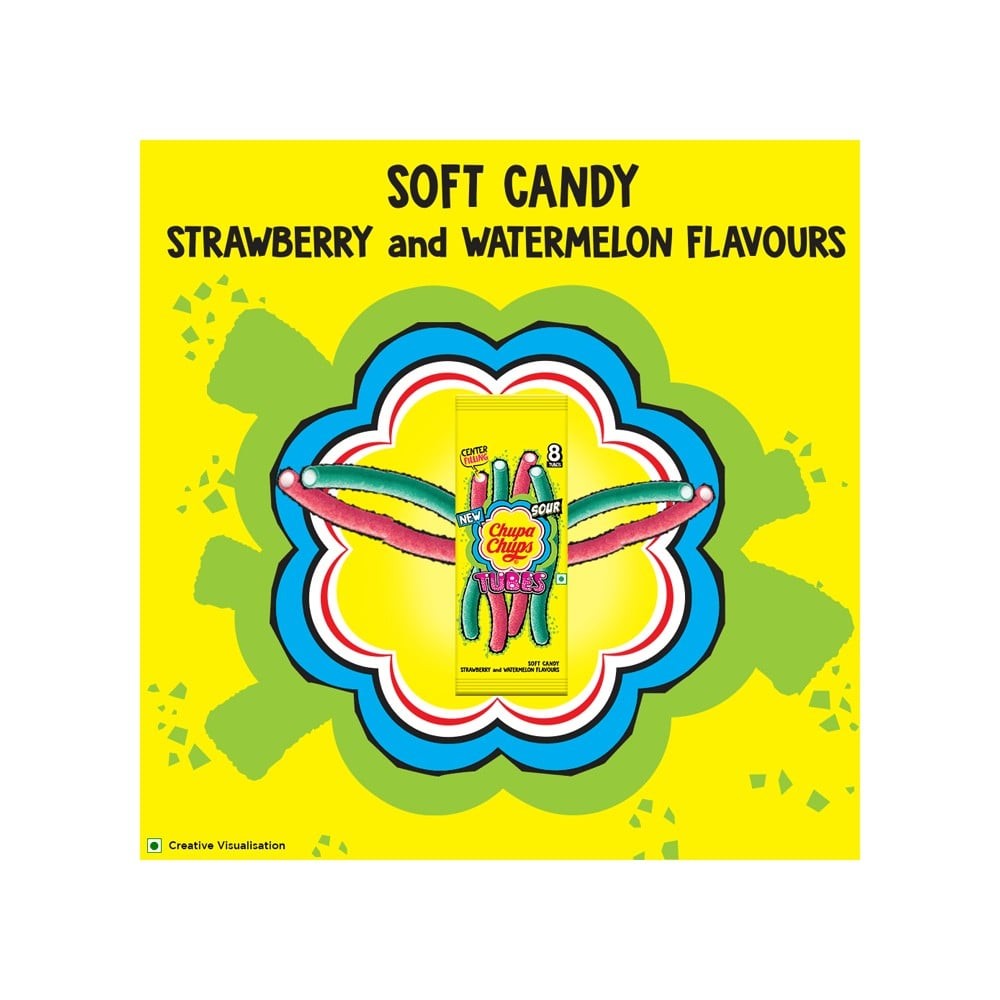 Chupa Chups Strawberry And Watermelon Soft Sour Candy