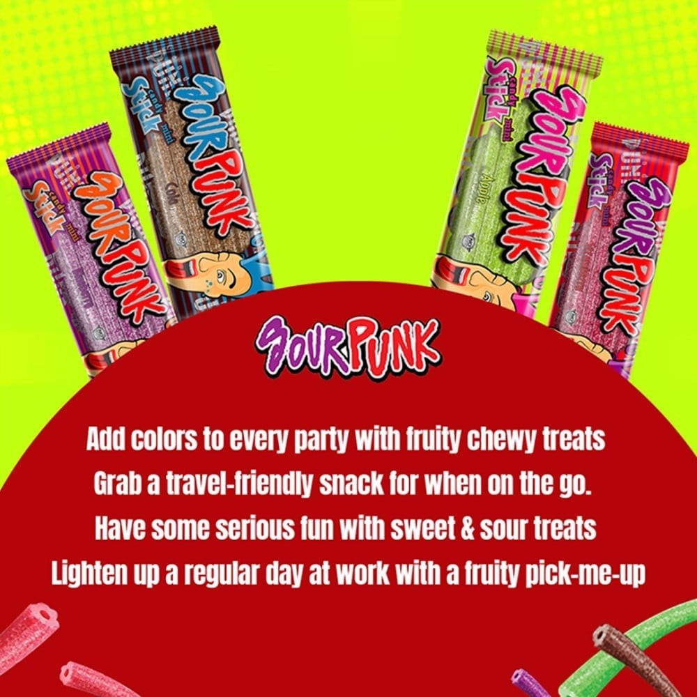 Sour Punk Blueberry Sour Candy Stick