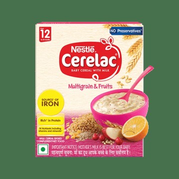 Nestle Cerelac Multigrain & Fruits Baby Cereal (From 12 to 24 Months)