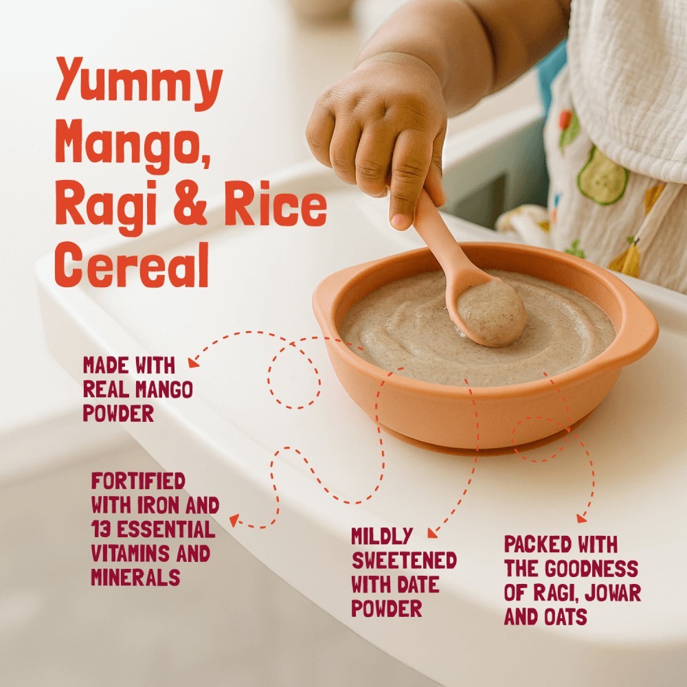 Slurrp Farm Ragi, Rice & Mango Baby Cereal