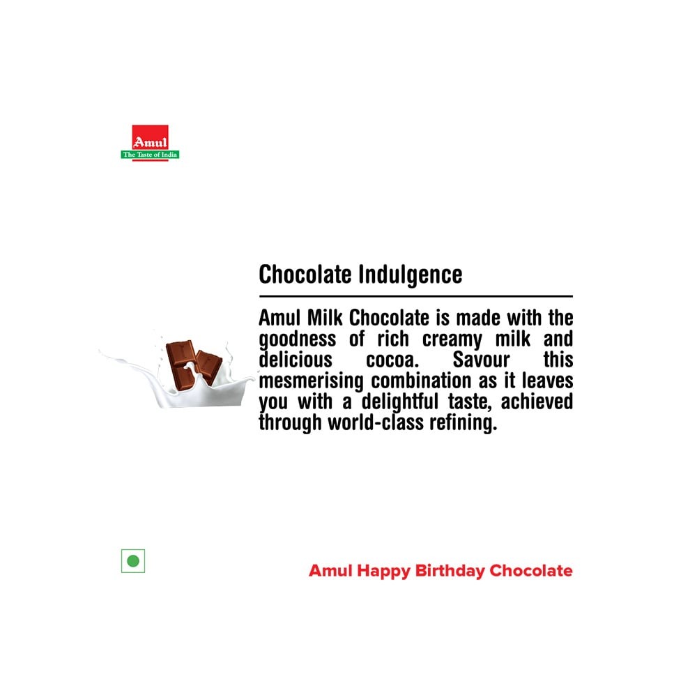 Amul Happy Birthday Milk Chocolate Bar