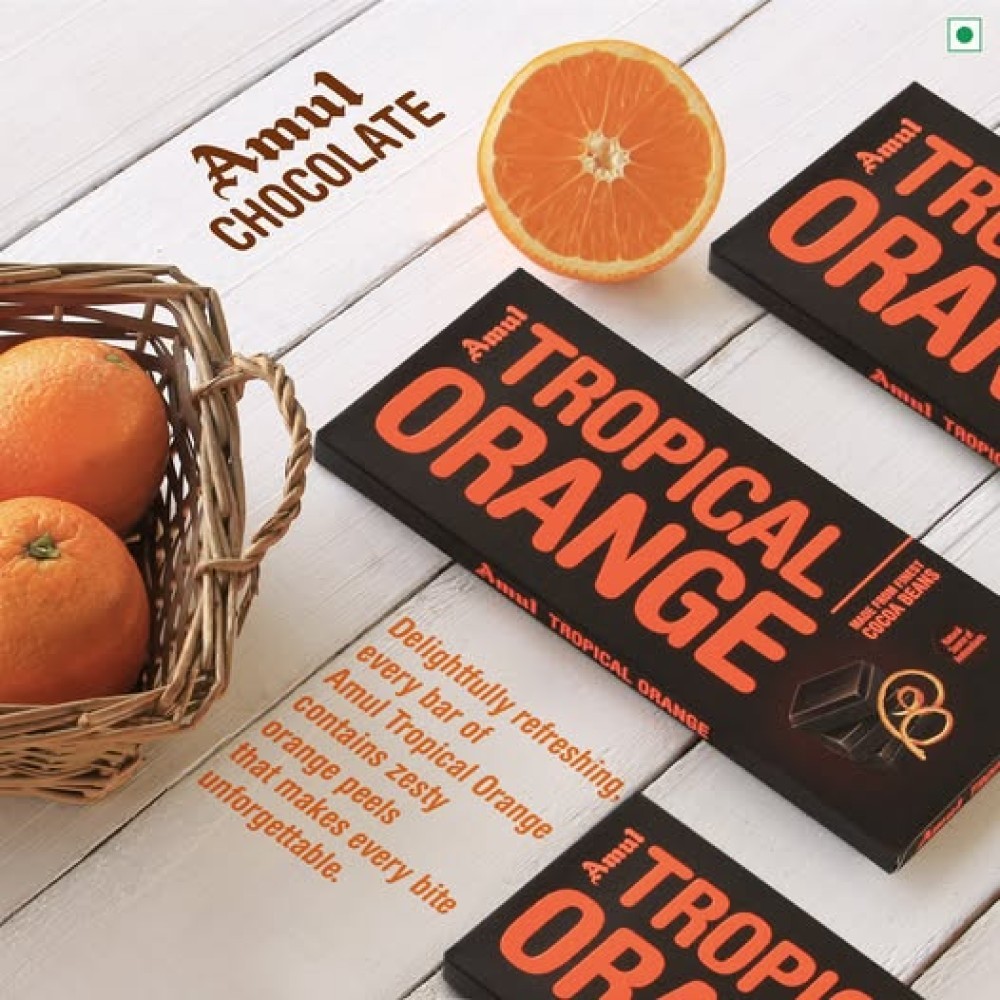 Amul Tropical Orange Dark Chocolate Bar