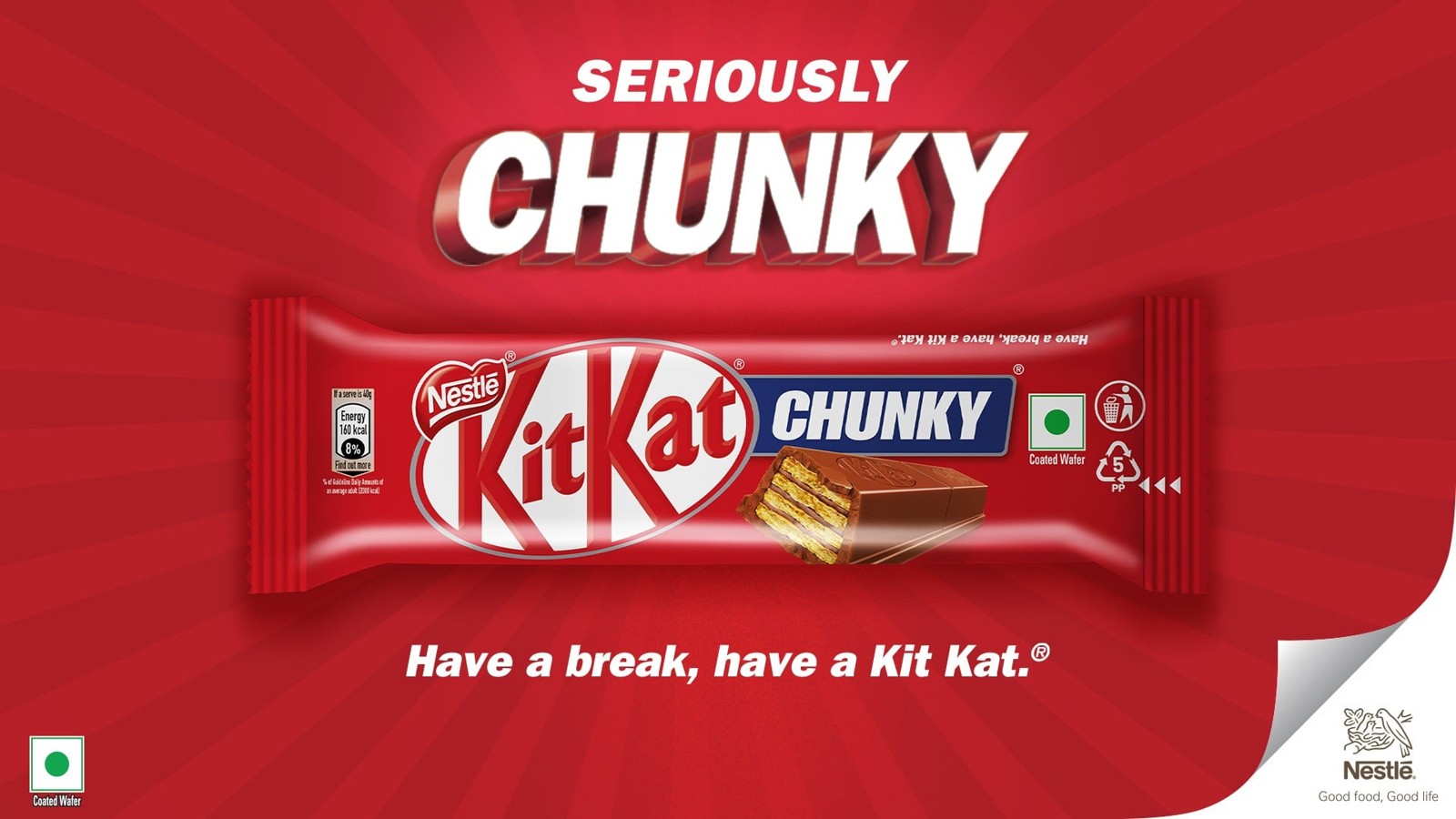 Nestle KitKat Chunky Wafer Chocolate