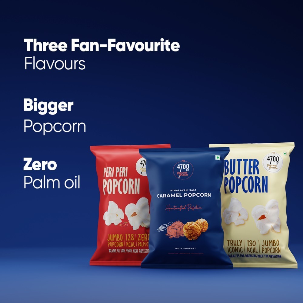 4700BC Himalayan Salt Caramel, Peri Peri and Butter Popcorn Combo