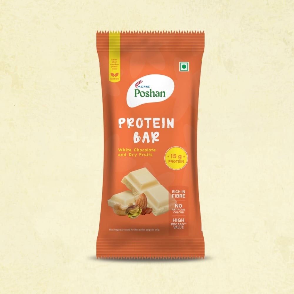 Acme Poshan Protein Bar - White Chocolate and Dry Fruits