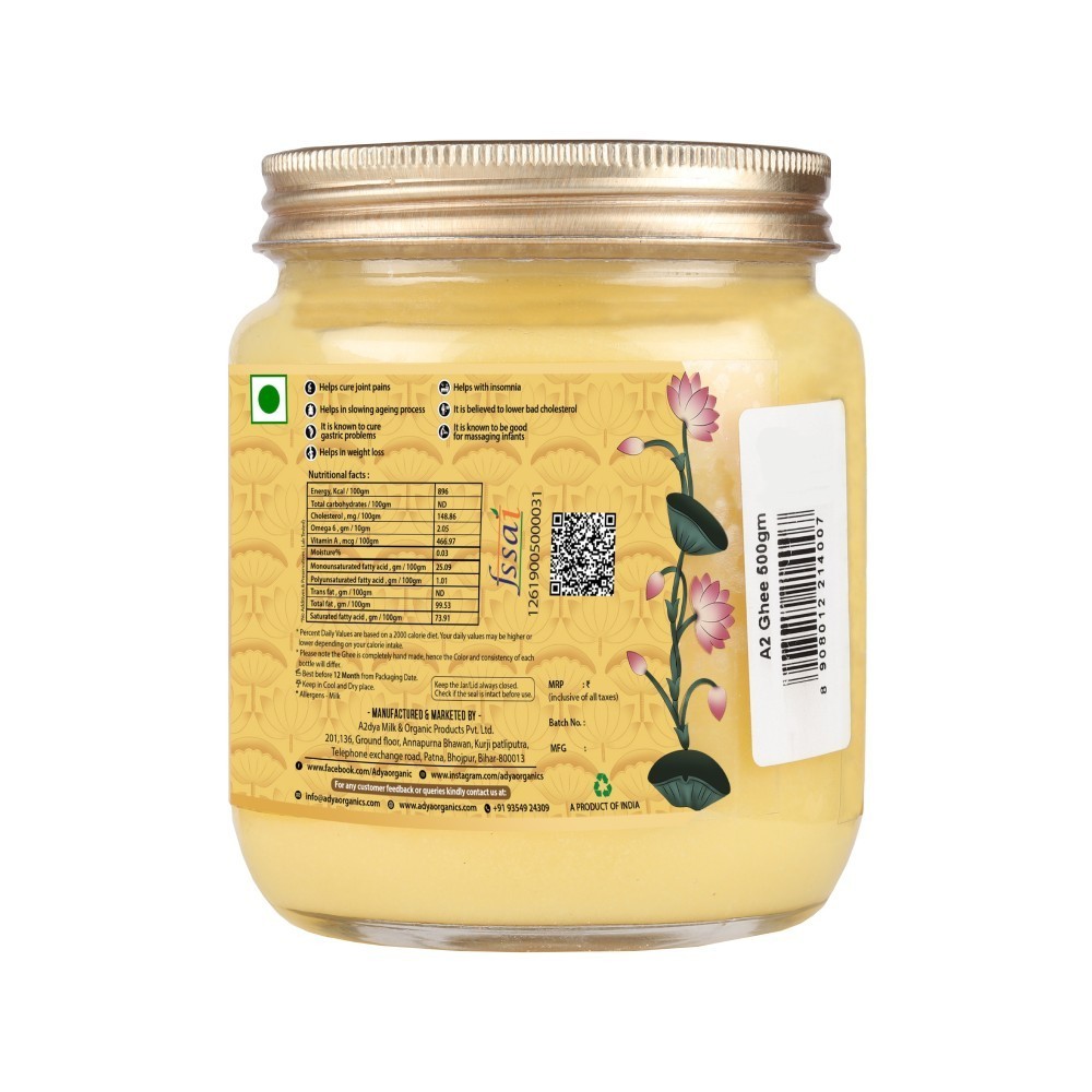 Adya Organics A2 Gir Cow Ghee