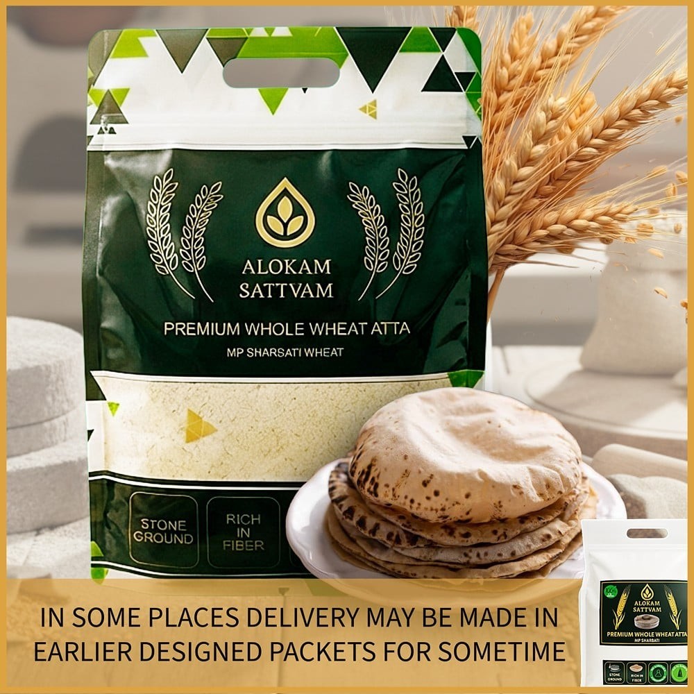 Alokam Sattvam Fresh Sharbati Wheat Chakki Atta