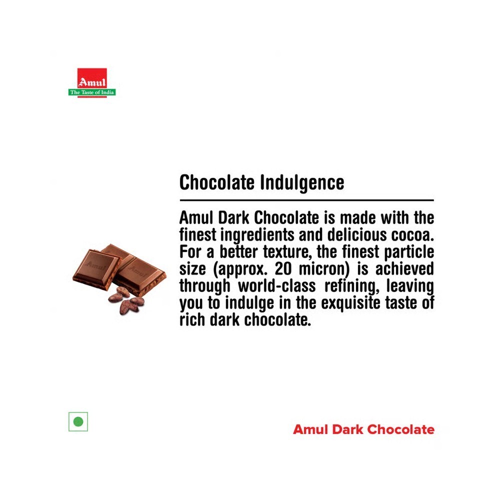 Amul 55% Cocoa Dark Chocolate Bar