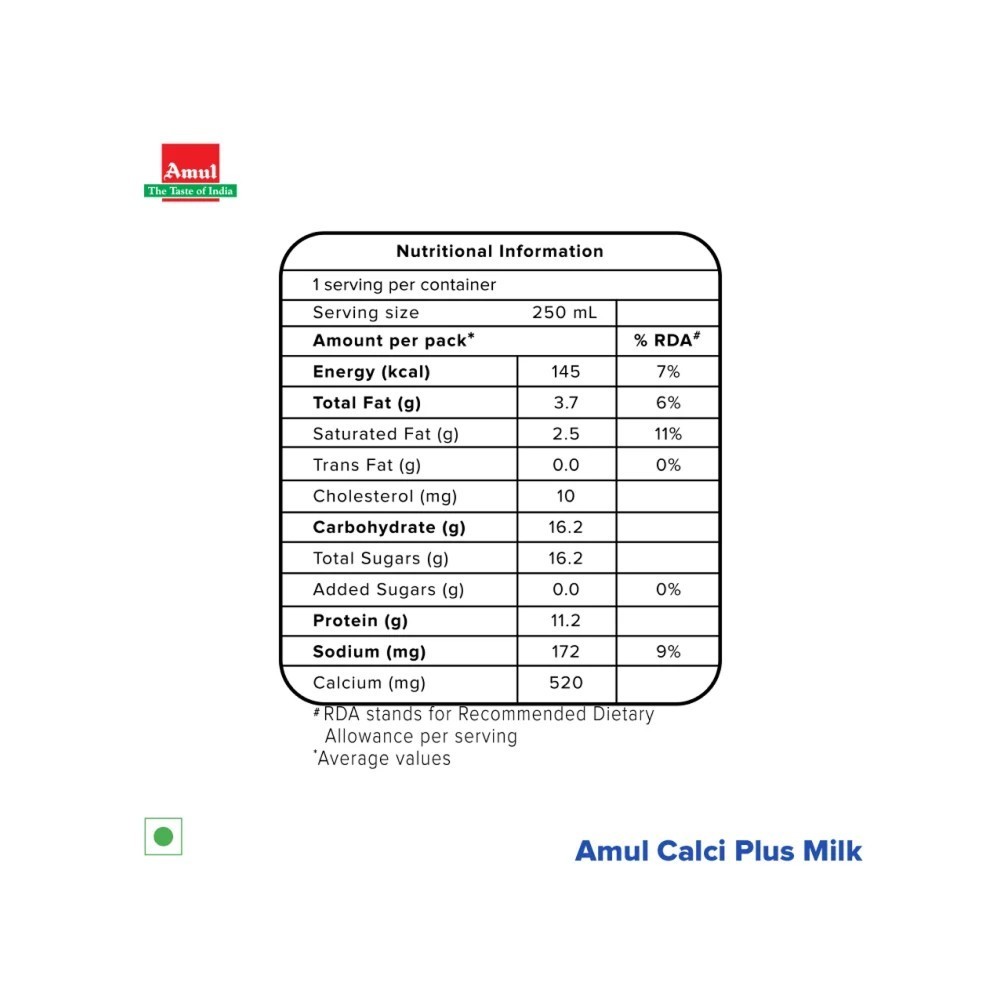 Amul Calci+ Calcium Rich High Protein Milk