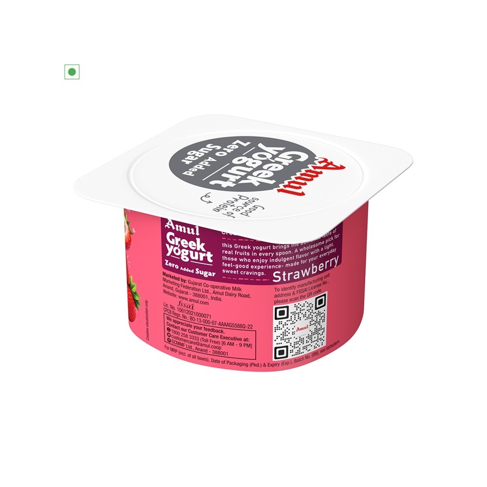 Amul Flavoured Greek Yogurt (Strawberry)