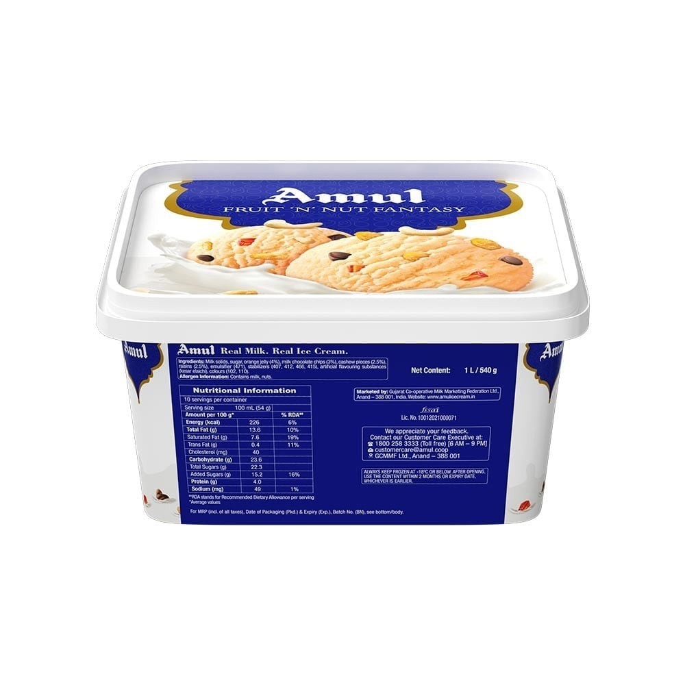 Amul Fruit N Nut Fantasy Ice Cream Tub