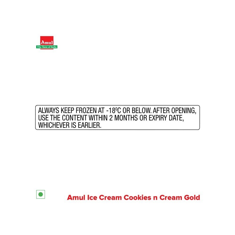 Amul Gold Cookies n Cream Ice Cream Tub