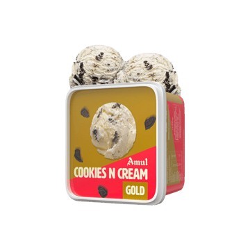Amul Gold Cookies n Cream Ice Cream Tub