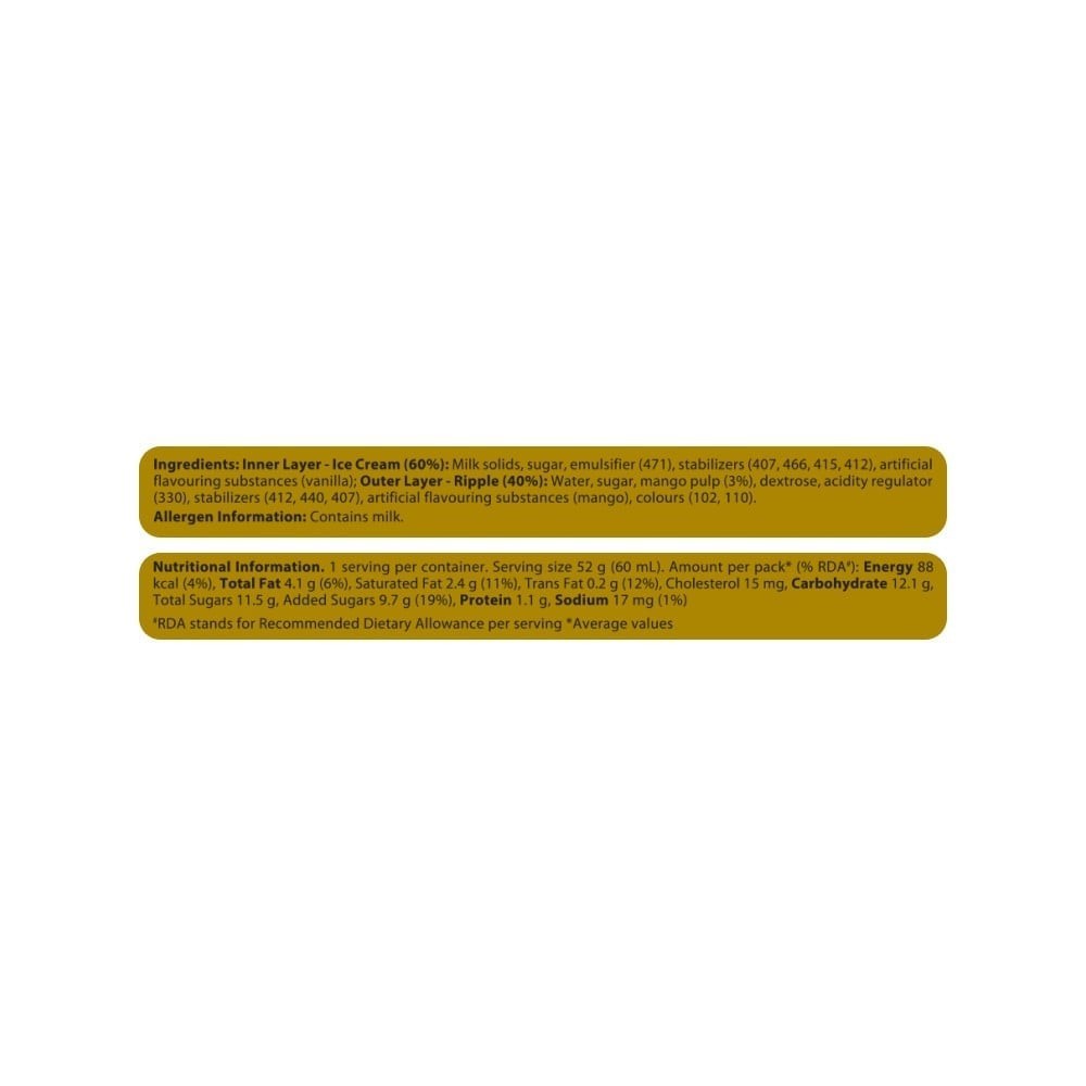 Amul Gold Duetz Mango Ice Cream Stick