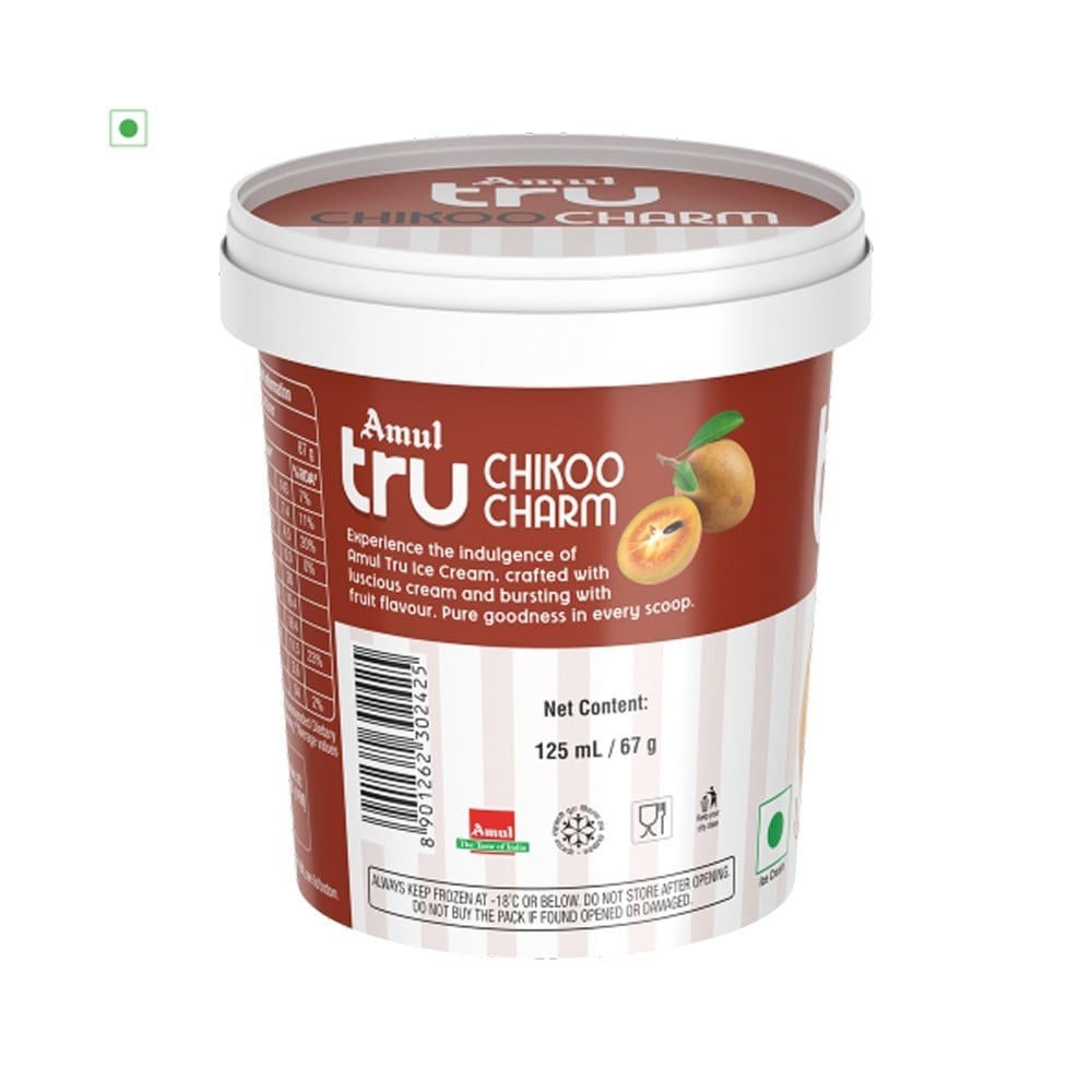 Amul Tru Chikoo Charm Ice Cream Cup