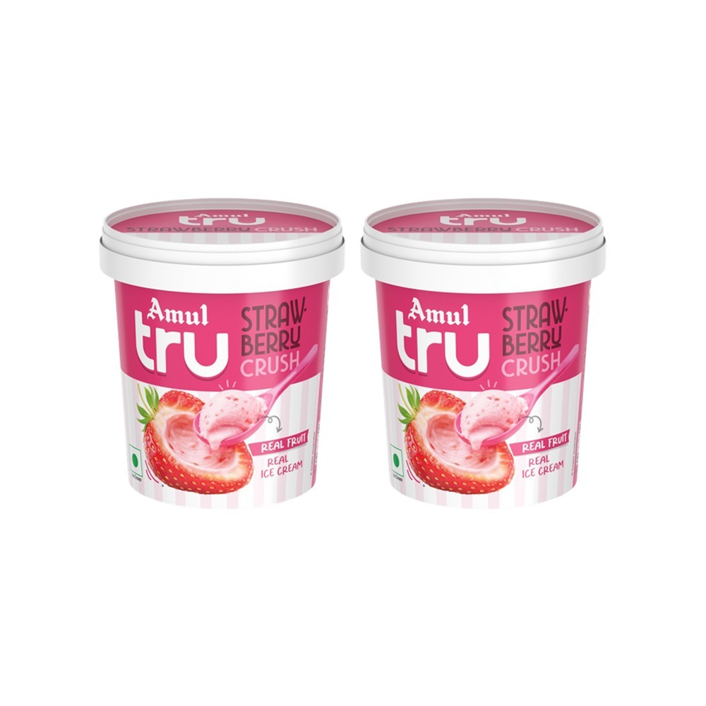 Amul Tru Strawberry Crush Ice Cream Cup