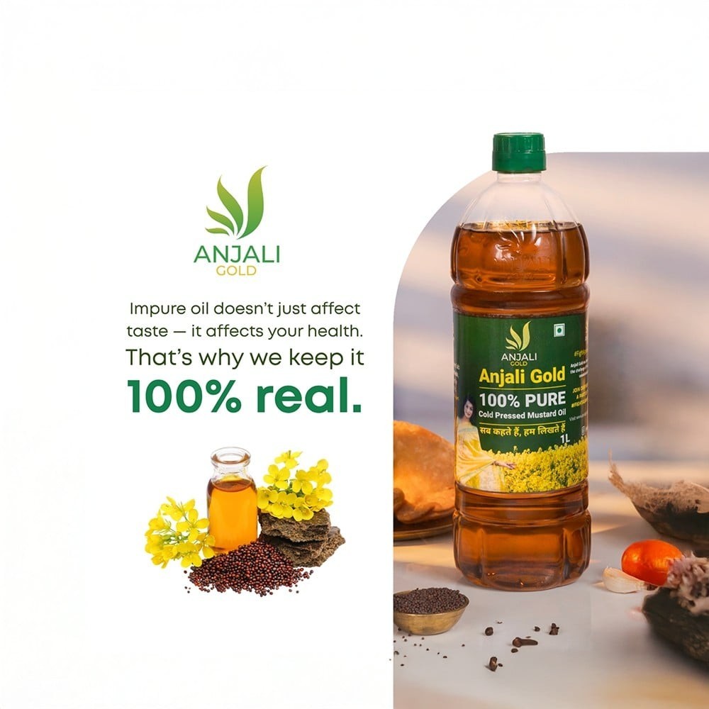 Anjali Gold 100% Pure Cold Pressed Mustard Oil