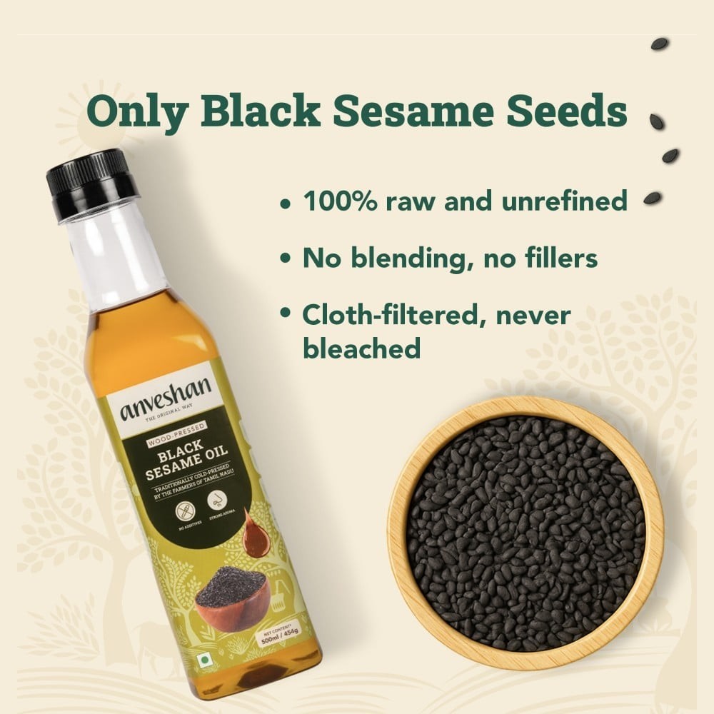 Anveshan Cold Pressed Black Sesame Oil