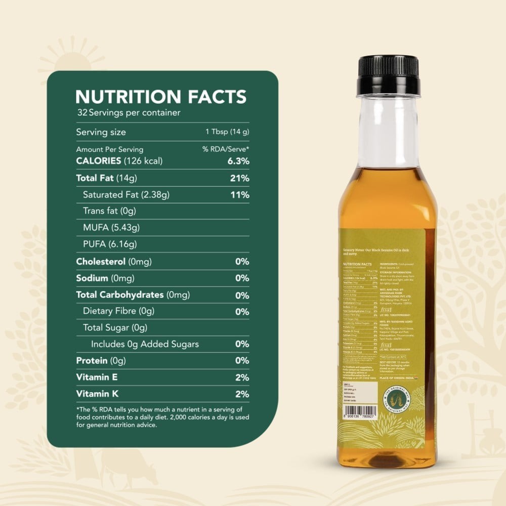Anveshan Cold Pressed Black Sesame Oil