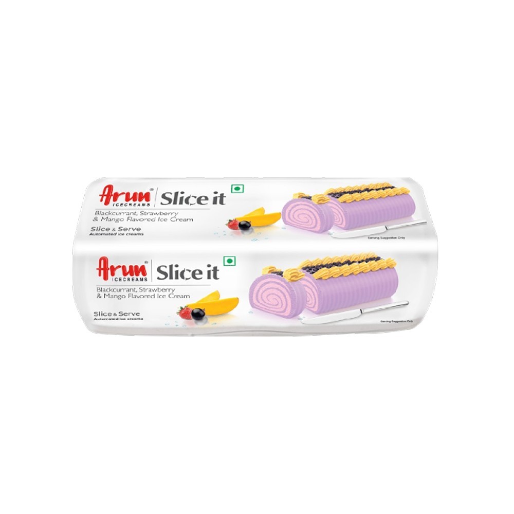 Arun Slice & Serve Blackcurrant, Strawberry & Mango Ice Cream Cake
