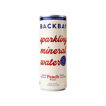 Backbay Peach Mango Mineral Sparkling Water