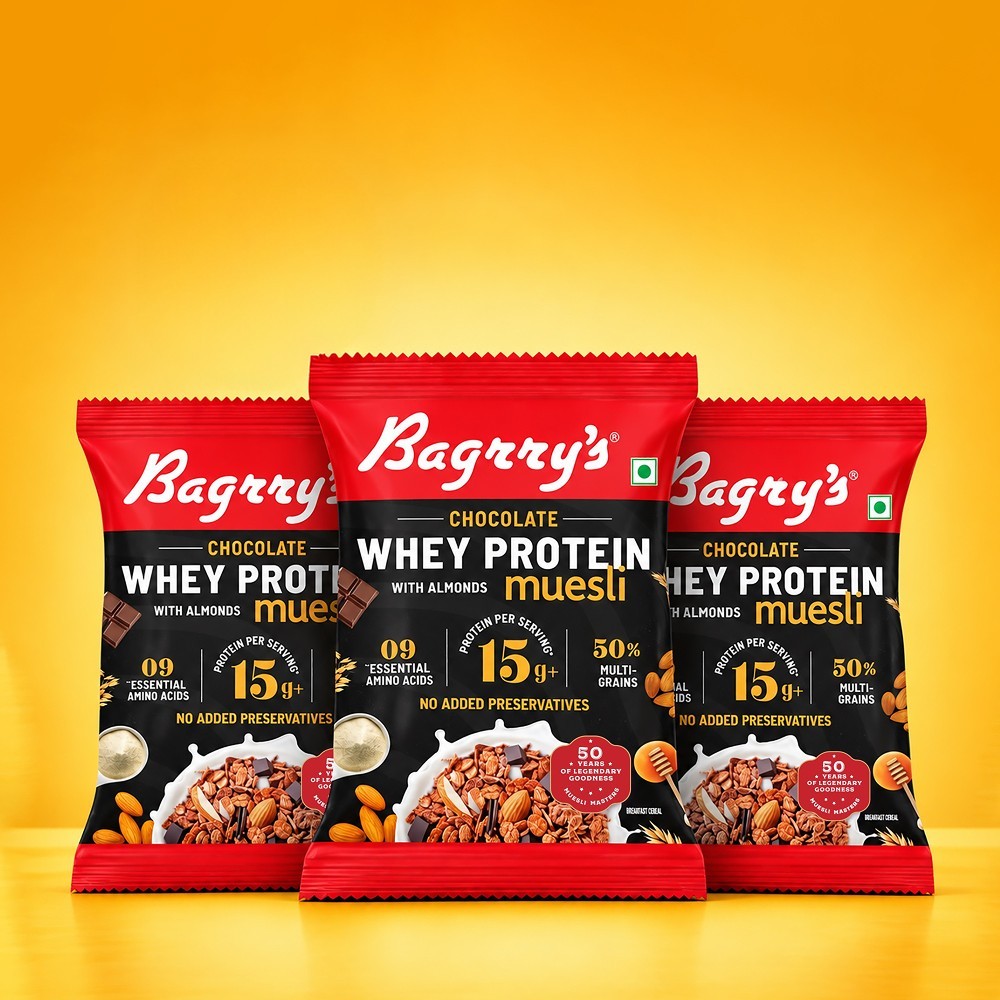 Bagrry's Chocolate Whey Protein Muesli With Almonds