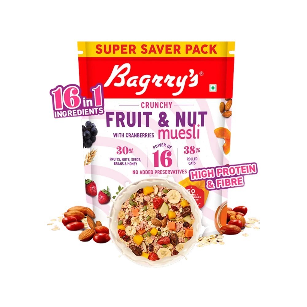 Bagrry's Crunchy Muesli 30% Fruit & Nut with Cranberries