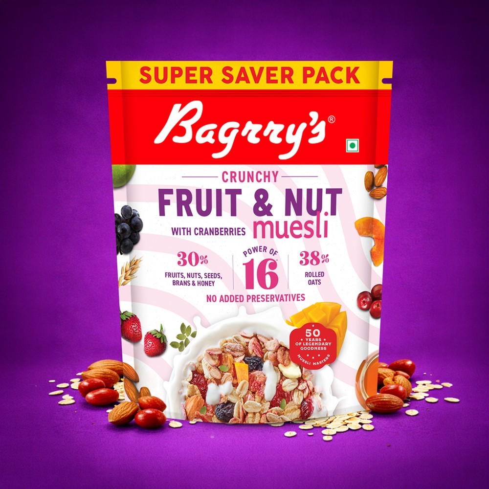 Bagrry's Crunchy Muesli 30% Fruit & Nut with Cranberries