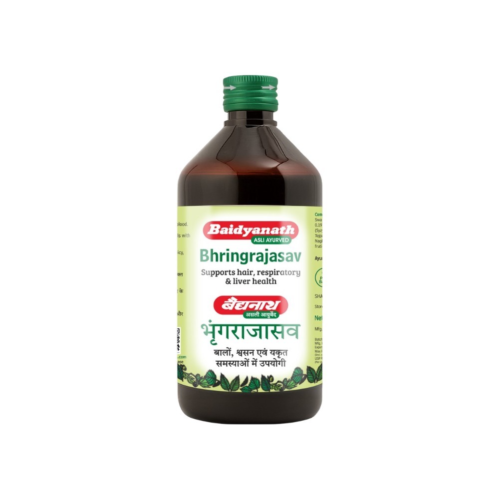 Baidyanath Ayurvedic Bhringrajasav Natural Supplement Syrup