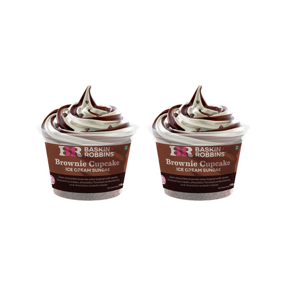 Baskin Robbins Brownie Cup Cake Ice Cream Sundae - Pack of 2