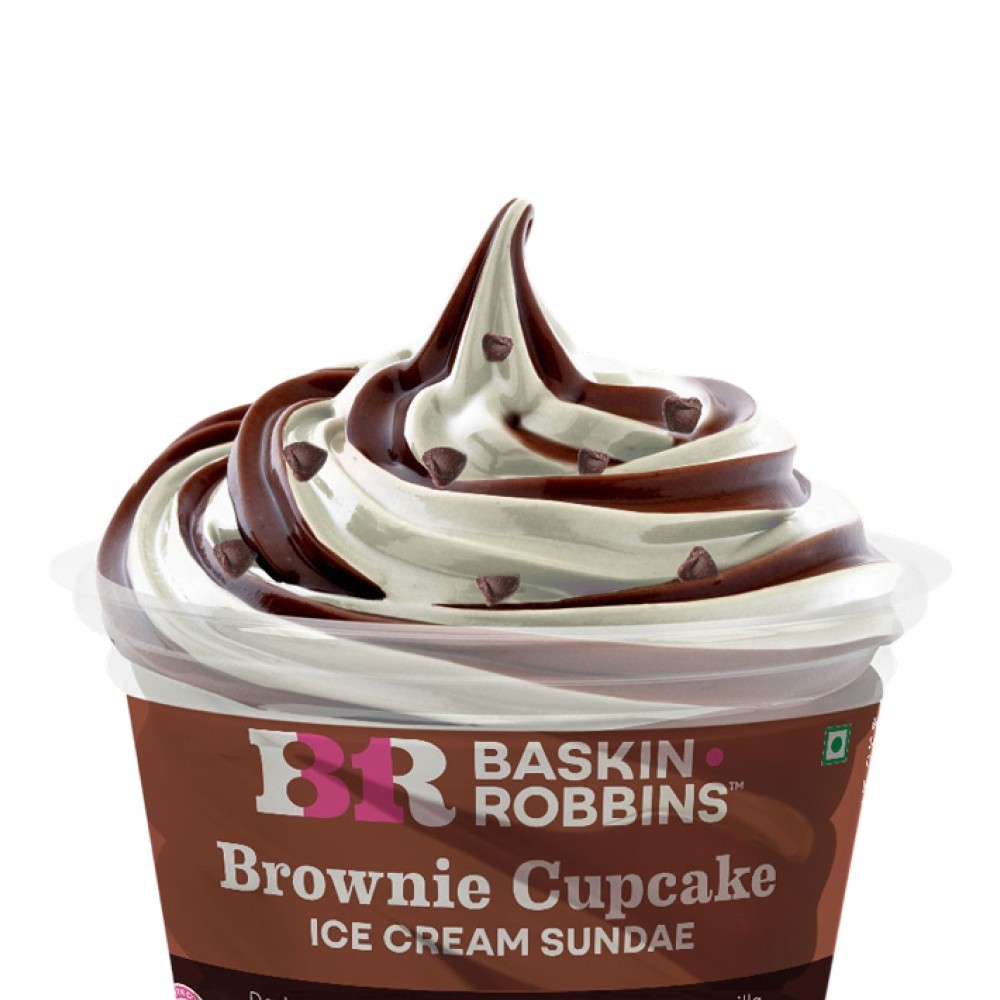 Baskin Robbins Brownie Cupcake Ice Cream Cup Sundae