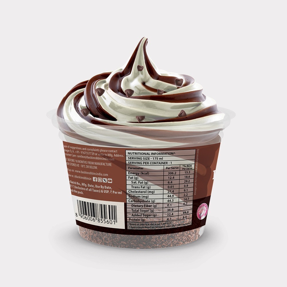 Baskin Robbins Brownie Cupcake Ice Cream Cup Sundae