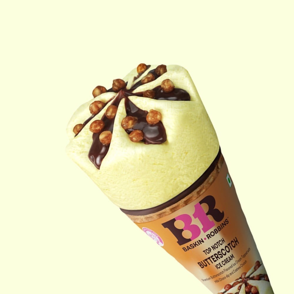 Baskin Robbins Butterscotch Ice Cream Cone