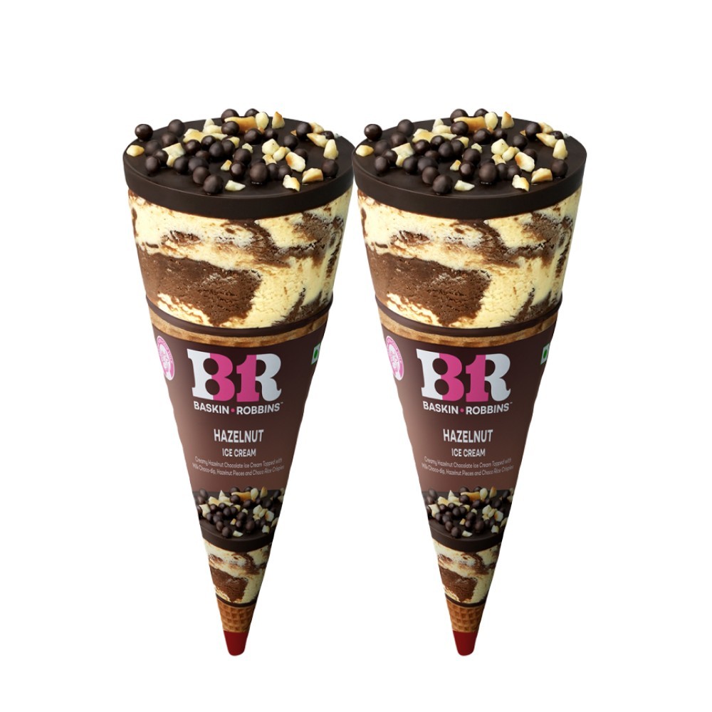 Baskin Robbins Hazelnut Ice Cream Cone