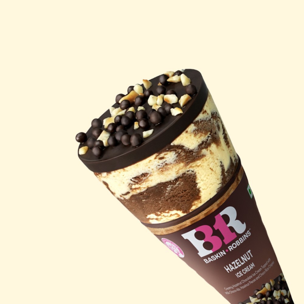 Baskin Robbins Hazelnut Ice Cream Cone