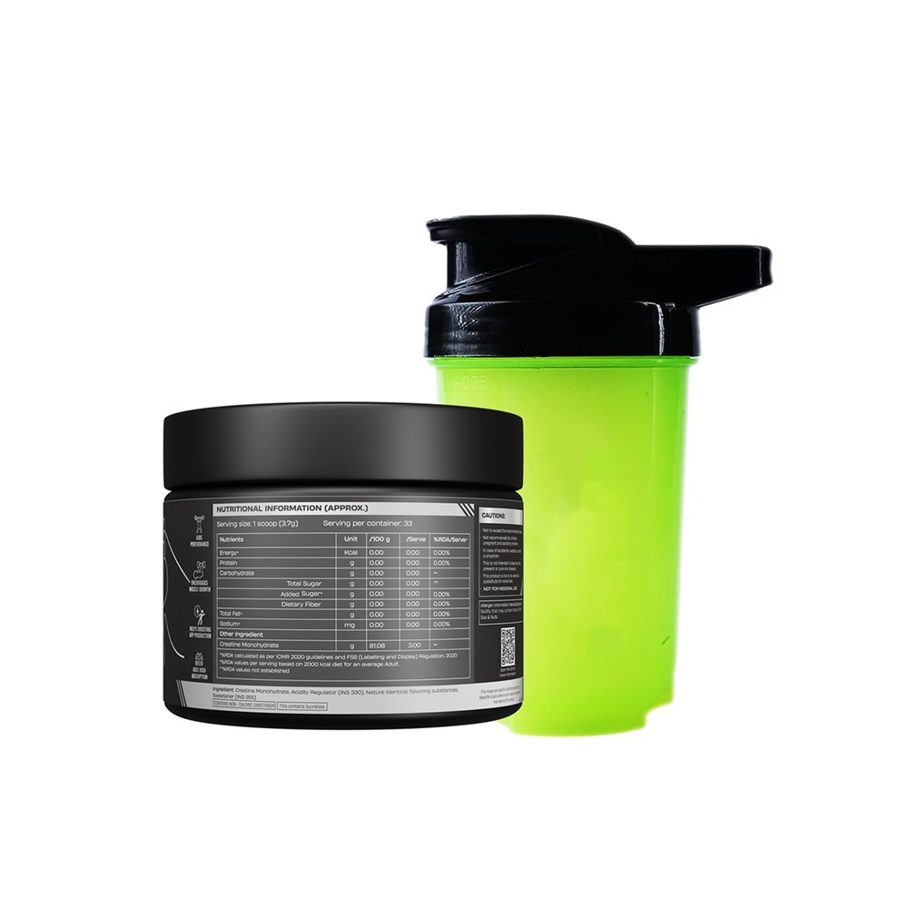 BeastLife Creatine Monohydrate Powder with Shaker (Shikanji)