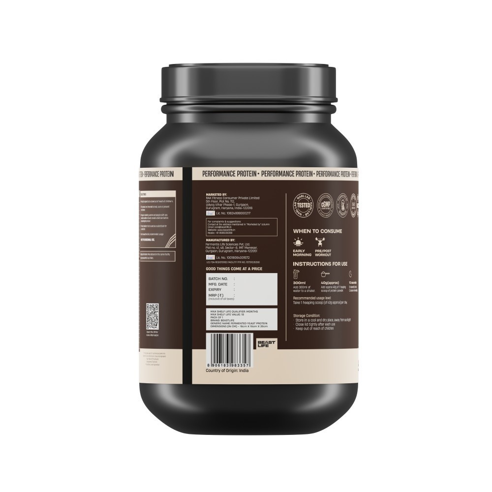BeastLife Fermented Performance Yeast Protein Powder (Cold Coffee)