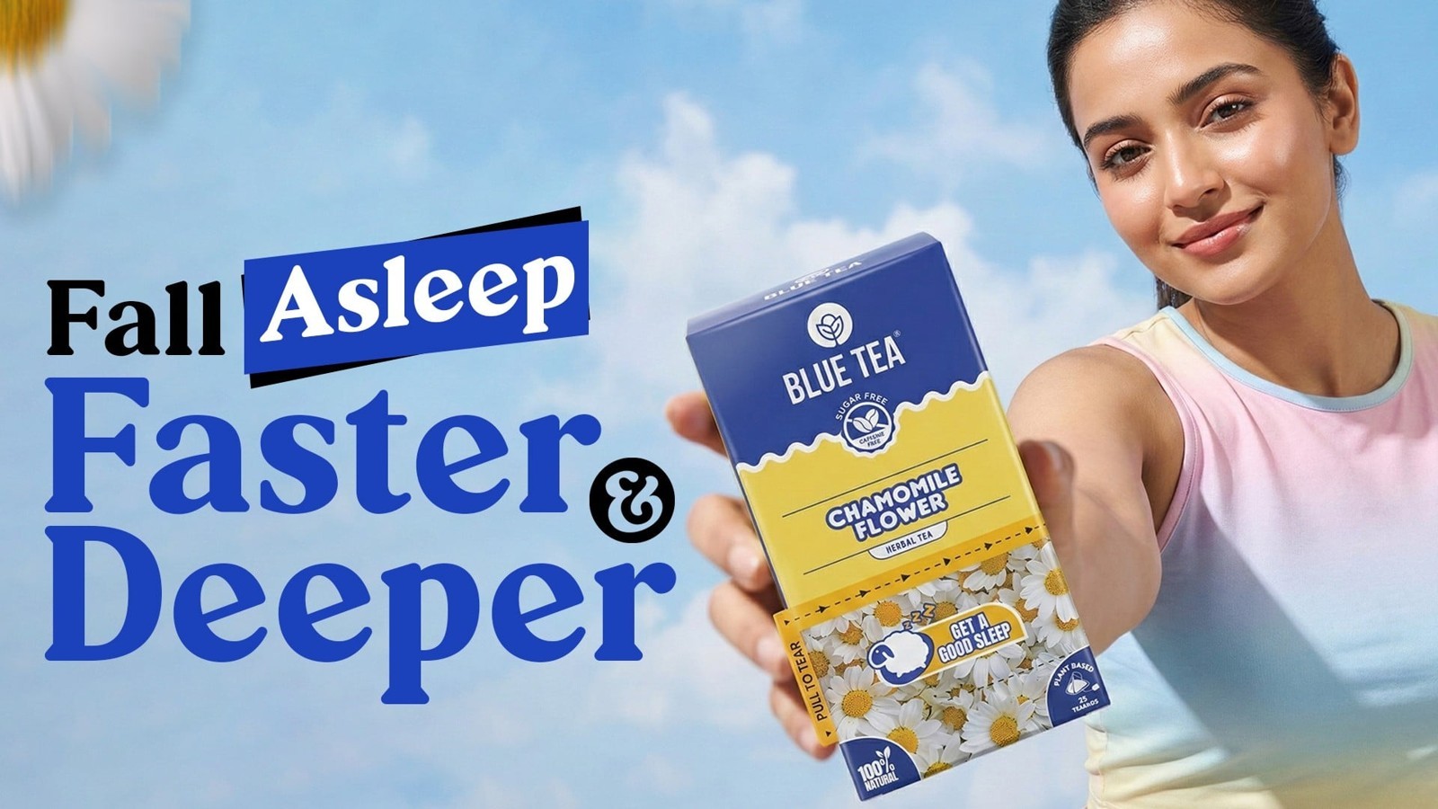 Blue Tea Chamomile Flower Herbal Infusion