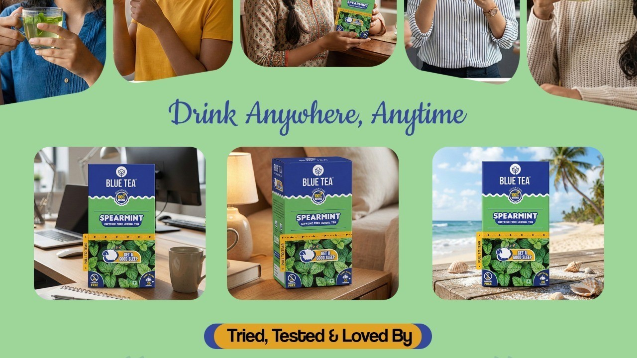 Blue Tea Spearmint Herbal Infusion