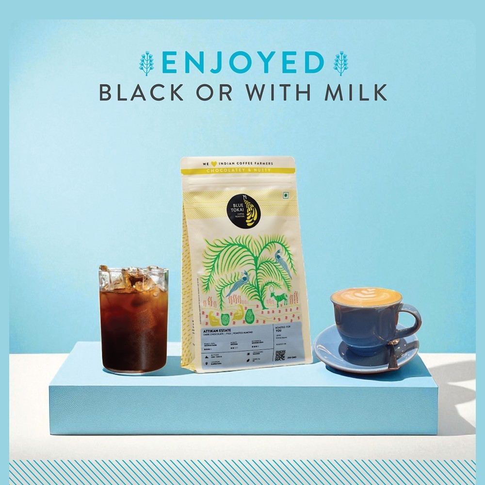 Blue Tokai Attikan Estate Home Espresso Medium Dark Roasted Ground Coffee