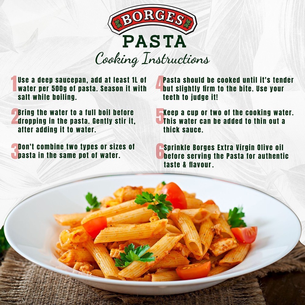 Borges Penne Rigate Whole Wheat Pasta