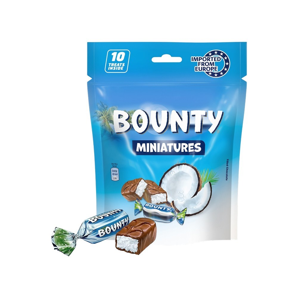 Bounty Miniatures Coconut Filled Bar Chocolate Pack