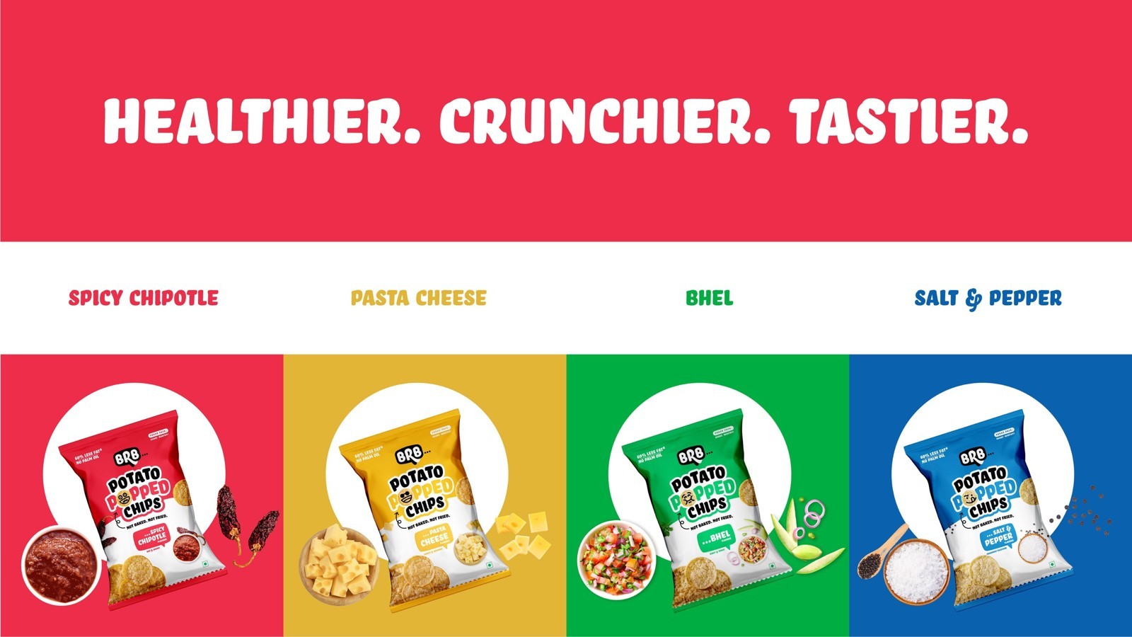 BRB Potato Popped Chips (Pasta Cheese Flavour)