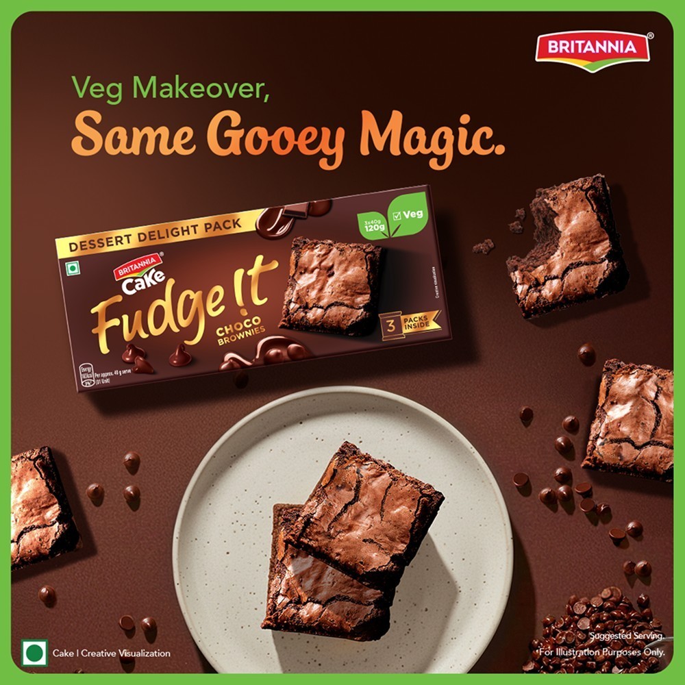 Britannia Fudge it Veg Brownie Cake